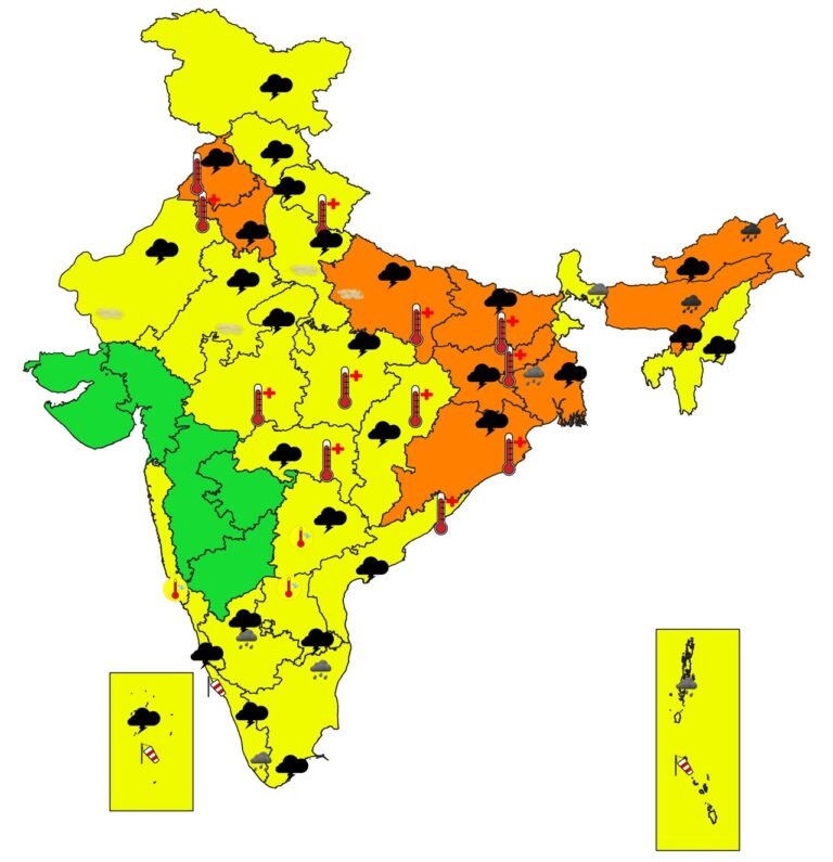 मौसम विभाग ने कहा हरियाणा, दिल्ली, पंजाब, राजस्थान, उत्तर प्रदेश, ओडिशा, बिहार और झारखंड में आज भी भीषण गर्मी जारी रहेगी