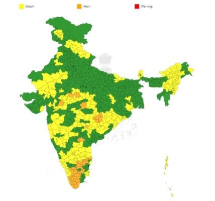 There is a possibility of heat wave in Rajasthan, Punjab, Haryana, UP and heavy rain in Tamil Nadu, Kerala, South Karnataka in the next 5 days IMD.