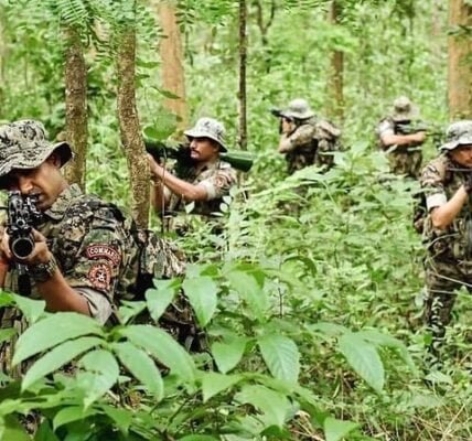 Three Naxalites, including two women, were killed in an encounter with security forces in Gadchiroli, Maharashtra.