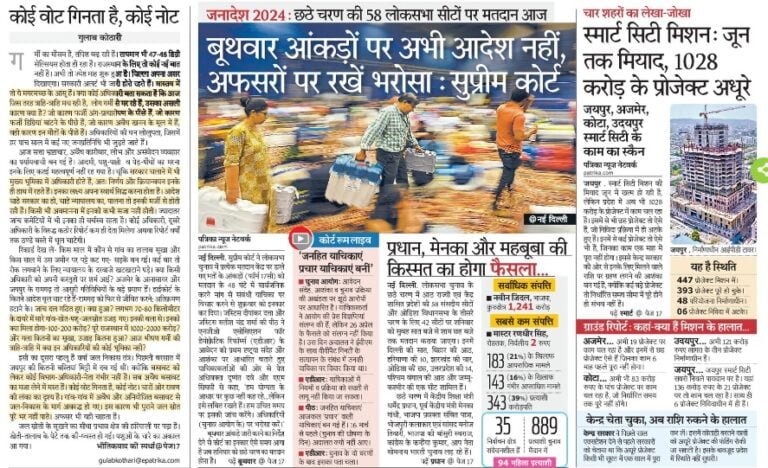 आज का अखबार हिंदी 25 मई 2024: आज की ताजा खबर न्यूज़ पेपर