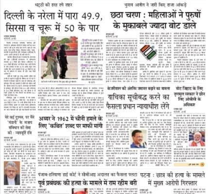 aaj ka akhbar hindi newspaper 29 May 2024
