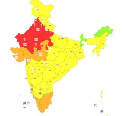 aaj ka mausam kaisa rahega, tapman kitna hai 23 May 2024