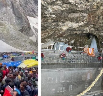 52-day Amarnath Yatra in Kashmir Valley began this morning from both Pahalgam and Baltal routes amid tight security