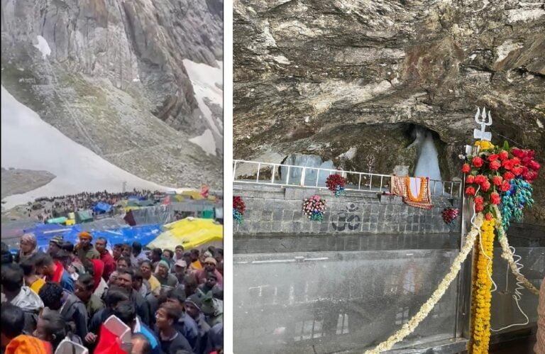 52-day Amarnath Yatra in Kashmir Valley began this morning from both Pahalgam and Baltal routes amid tight security