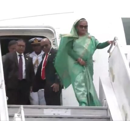 Bangladesh PM Sheikh Hasina arrives in New Delhi to attend the swearing-in ceremony of PM-designate Narendra Modi