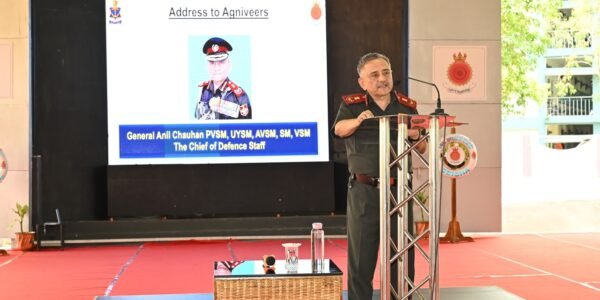 CDS General Anil Chauhan visits INS Chilka, the premier initial training establishment of the Indian Army
