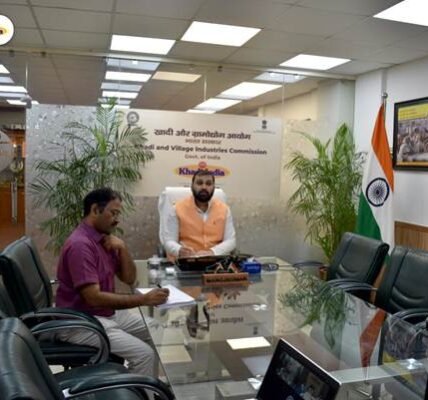 Chairman of Khadi and Village Industries Commission distributed margin money subsidy of Rs 299.25 crore through video conference
