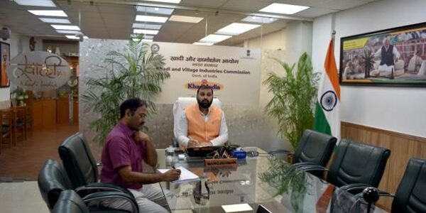 Chairman of Khadi and Village Industries Commission distributed margin money subsidy of Rs 299.25 crore through video conference