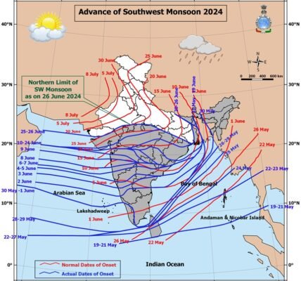 Conditions are favorable for further advance of southwest monsoon into most parts of northern India - IMD
