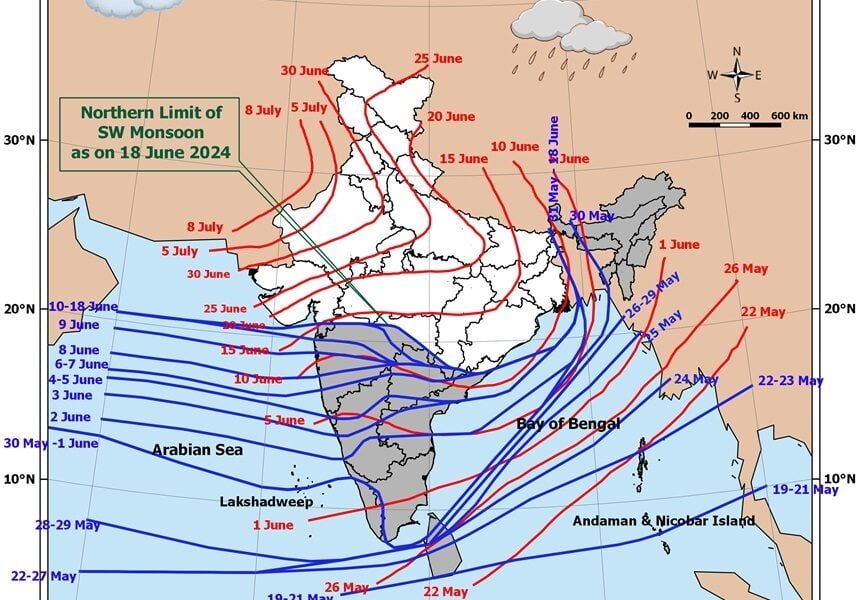 Due to the cessation of monsoon, the rainfall in June was 20 percent less than the average IMD