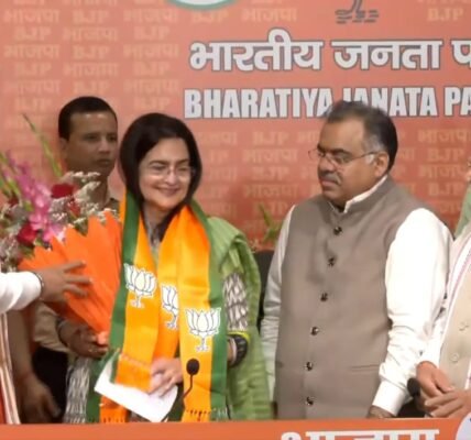 Former Haryana Congress leader Kiran Choudhary and her daughter Shruti Choudhary joined the BJP in New Delhi today