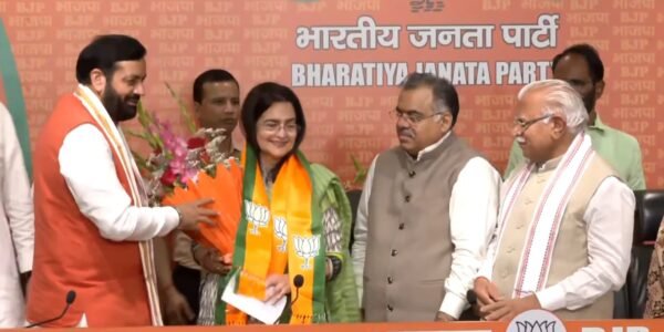 Former Haryana Congress leader Kiran Choudhary and her daughter Shruti Choudhary joined the BJP in New Delhi today