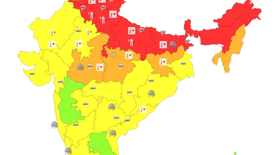 Heat wave to severe heat wave conditions likely to continue over many parts of North India during next 24 hours IMD