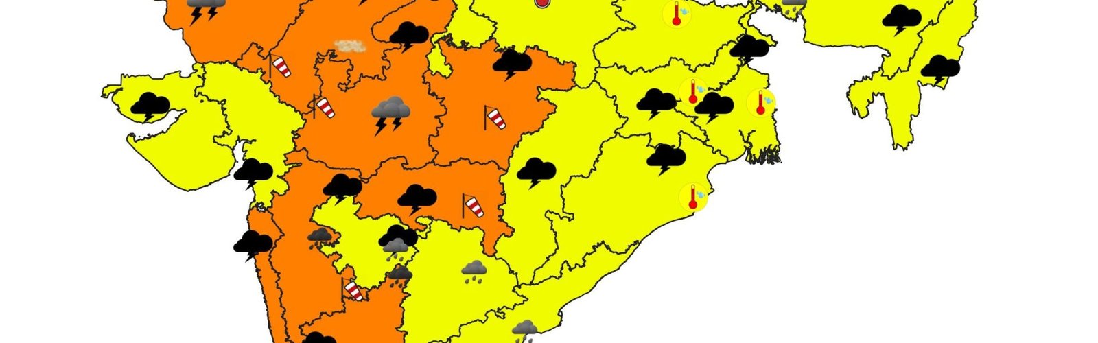 IMD issued an orange alert in view of the possibility of heavy rain and thunderstorms in many parts of the country