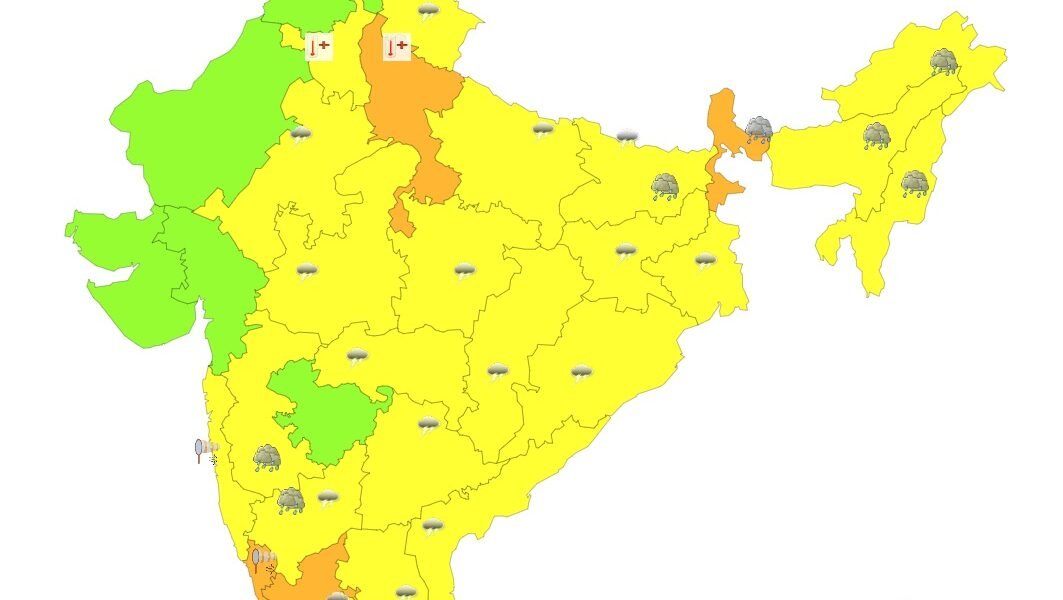 IMD predicted light to moderate rains in the Northeast region during the next four days