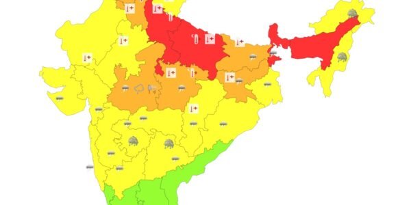 IMD predicted that heavy rains will continue in the northeastern parts of the country and intense heat will continue in the northwest for the next four days.