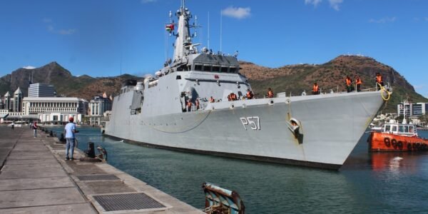 INS Sunayna enters Port Louis, Mauritius on long range deployment