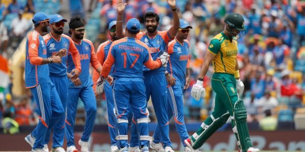 India won the T20 World Cup trophy for the second time, defeating South Africa by 7 runs