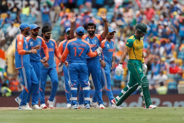 India won the T20 World Cup trophy for the second time, defeating South Africa by 7 runs