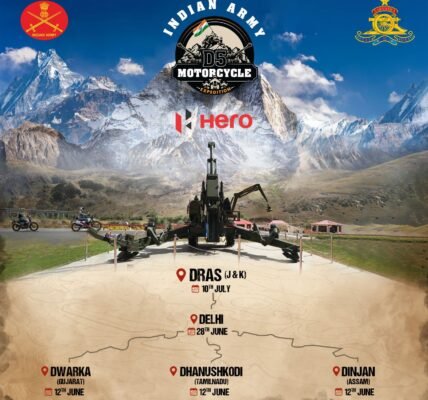 “Indian Army's 'D5' Motorcycle Expedition” started to commemorate 25 years of Kargil Vijay