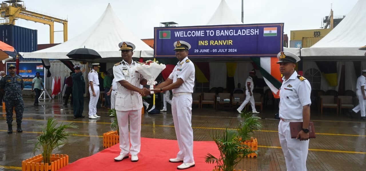Indian Naval Ship INS Ranvir arrives at Chattogram, Bangladesh