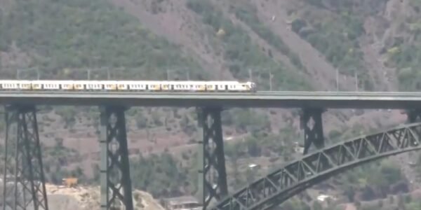 Indian Railways conducts trial run on world's highest railway bridge- Chenab Rail Bridge