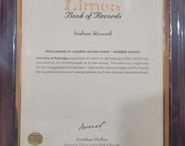 Indian Railways registered its name in the 'Limca Book of World Records'