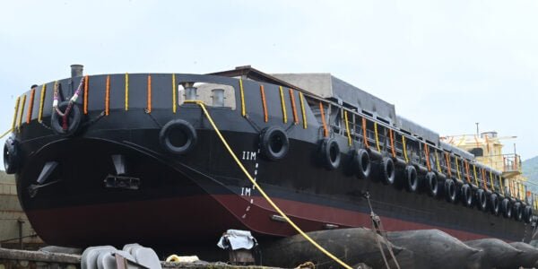 LSAM13 (Yard 81) 08 x Missile Less Ammunition (MCA) Barge Launching of Fifth Barge of Nauka Project
