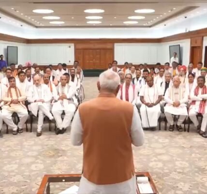 NDA leaders attend tea meeting at PM-designate Narendra Modi's residence