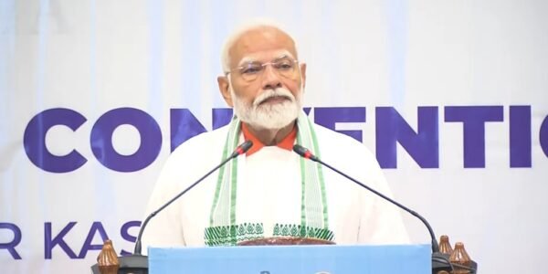 PM Modi addresses the 10th International Yoga Day (IYD) celebrations in Srinagar, Jammu and Kashmir today
