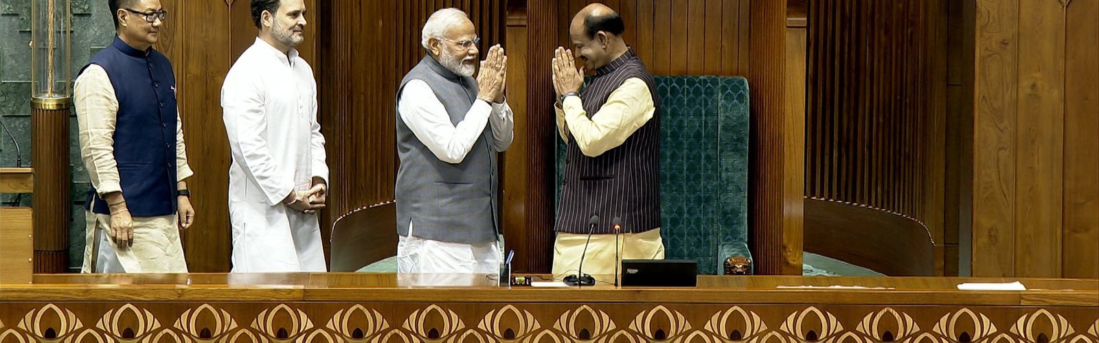 PM Narendra Modi congratulated Om Birla on being elected Lok Sabha Speaker for the second time