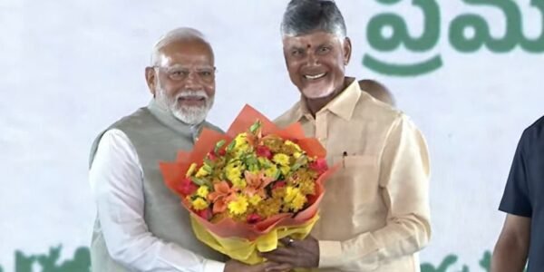 PM Narendra Modi congratulates N. Chandrababu Naidu on taking oath as Chief Minister of Andhra Pradesh