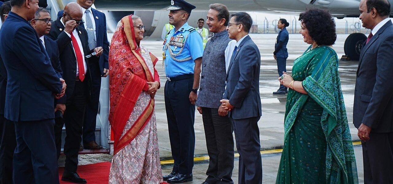 PM Sheikh Hasina of Bangladesh arrives in New Delhi on a State Visit to India