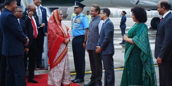 PM Sheikh Hasina of Bangladesh arrives in New Delhi on a State Visit to India
