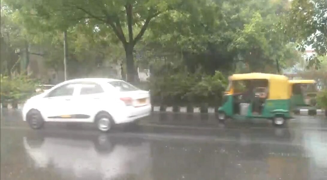 People got relief from heat due to light rain in many parts of the national capital Delhi