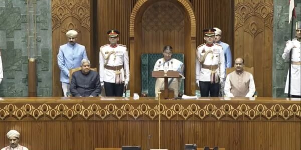 President Draupadi Murmu addressed the joint sitting of Lok Sabha and Rajya Sabha in Parliament