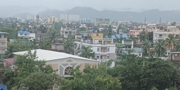 Rainfall in many areas of Delhi brought relief from the heat