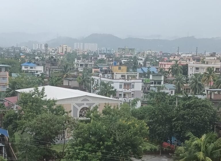 Rainfall in many areas of Delhi brought relief from the heat