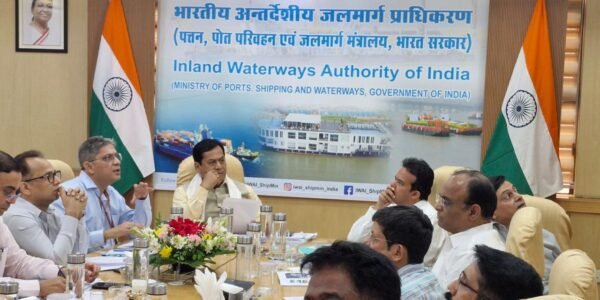 Sarbananda Sonowal reviews inland water transport projects at Inland Waterways Authority of India headquarters