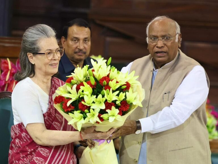 Senior leader Sonia Gandhi was unanimously elected as the President of the Congress Parliamentary Party