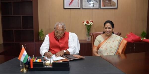 Several cabinet and state ministers of the newly formed government took charge today