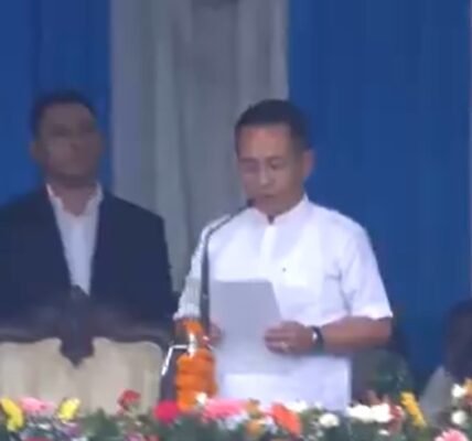 Sikkim's nominated CM Prem Singh Tamang took oath as the Chief Minister of Sikkim at Paljor Stadium.