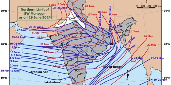 Southwest monsoon advances into northwest, central and east India