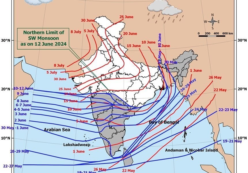 Southwest monsoon reaches some more parts of Maharashtra, Chhattisgarh and Telangana IMD