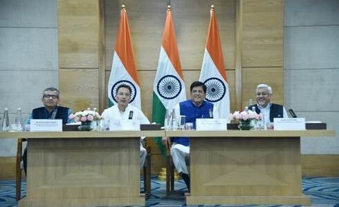 Union Minister Piyush Goyal held a review meeting with officials of the Ministry of Commerce and Industry