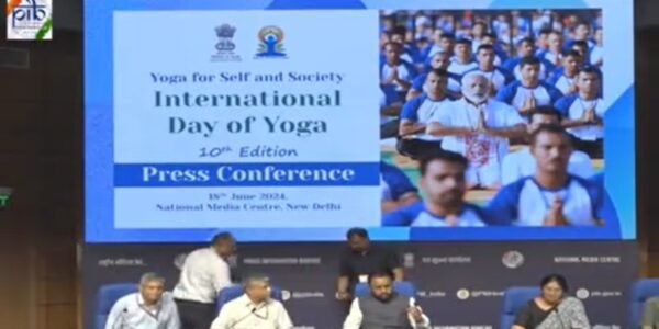 Union Minister of State for AYUSH Prataprao Jadhav emphasizes on this year's theme of International Yoga Day as 'Yoga for self and society'