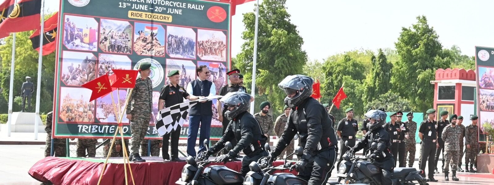 Vice Chief of Army Staff flagged off Drass Thunder Motorcycle Rally from Delhi to Kargil War Memorial