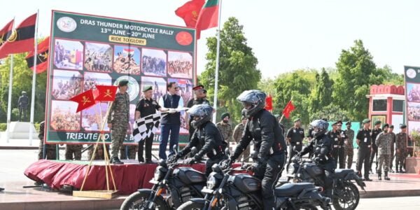 Vice Chief of Army Staff flagged off Drass Thunder Motorcycle Rally from Delhi to Kargil War Memorial