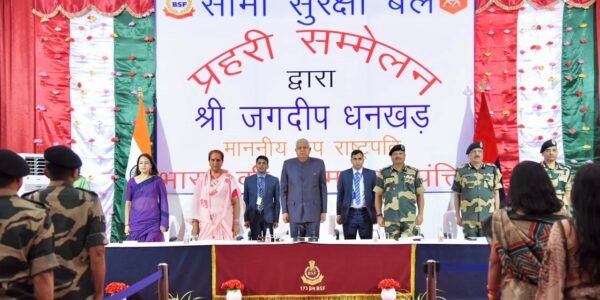 Vice President Jagdeep Dhankhar addressed the BSF Sainik Sammelan in Jaisalmer