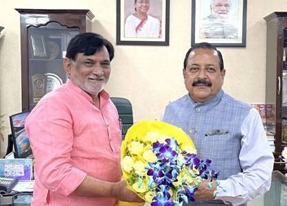 Administrator of Lakshadweep, Daman Diu, Dadra and Nagar Haveli Shri Praful Patel meets Union Minister Dr. Jitendra Singh